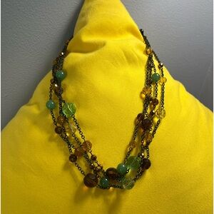 Lia Sophia, genuine Aventurine necklace. like new in original box